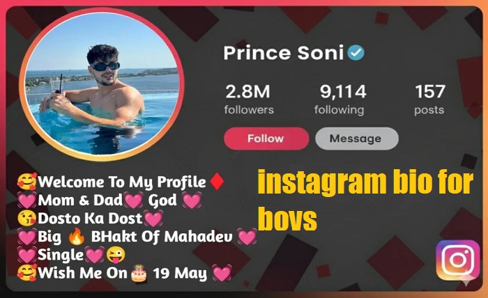instagram bio for boys