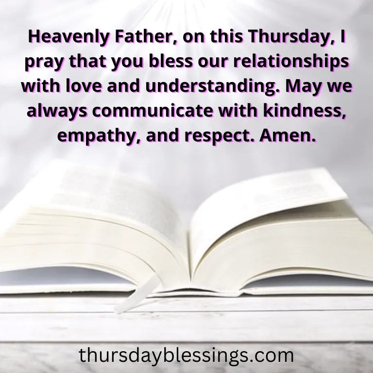 Thursday Prayers and Blessings